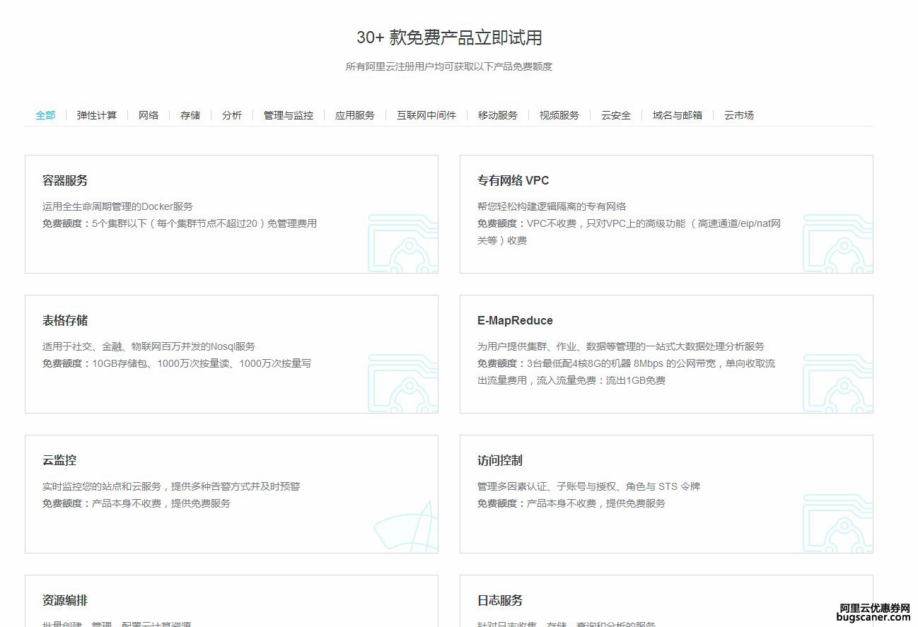 阿里云这些免费项目具体如何