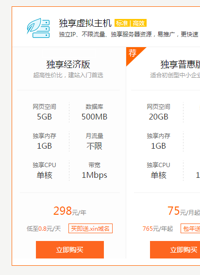 阿里云独享经济版主机289和入门型服务器330，价格相差无几，他们之间有什么区别，买那个好？